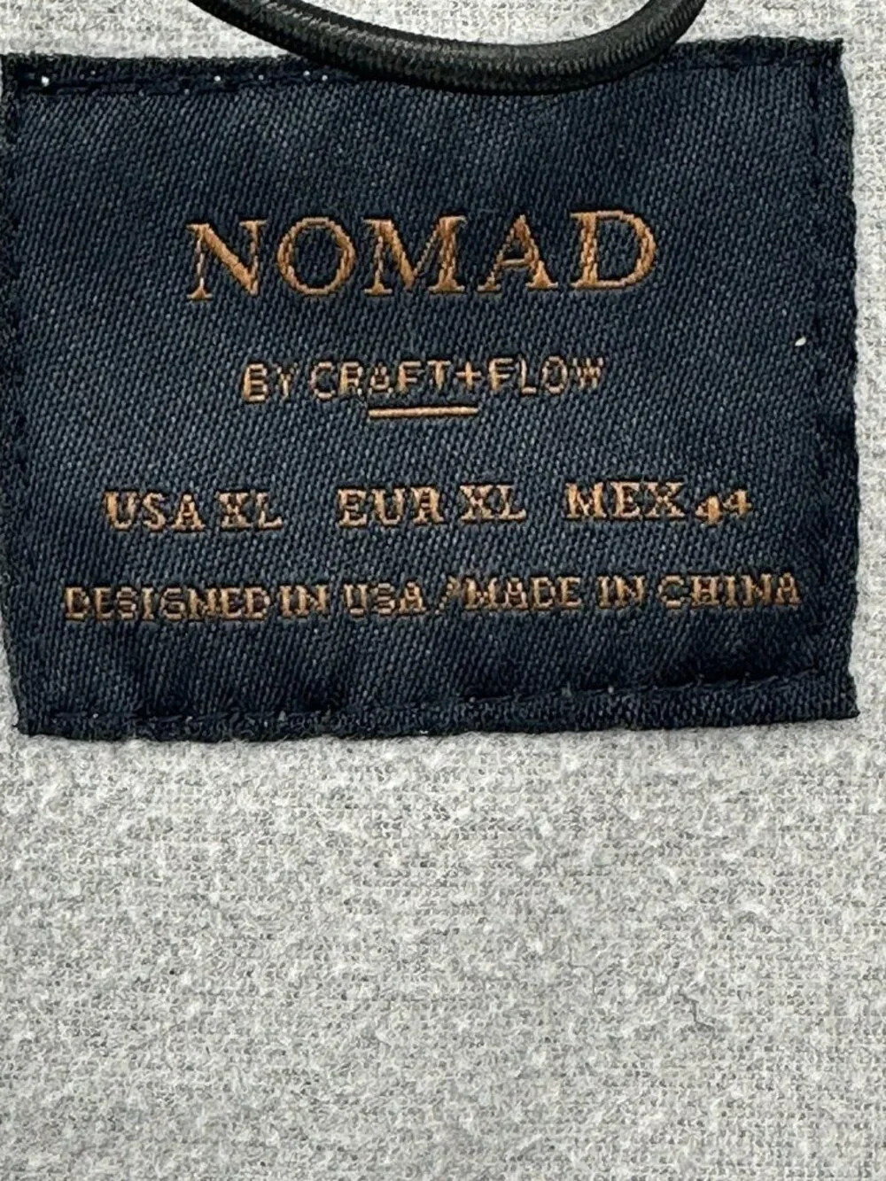 Nomad Mens Heather Grey Full Zip Hooded Windbreaker Jacket‎ Lightweight Pockets